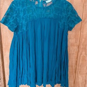 Altar’d State Blue Lace Flowy Top